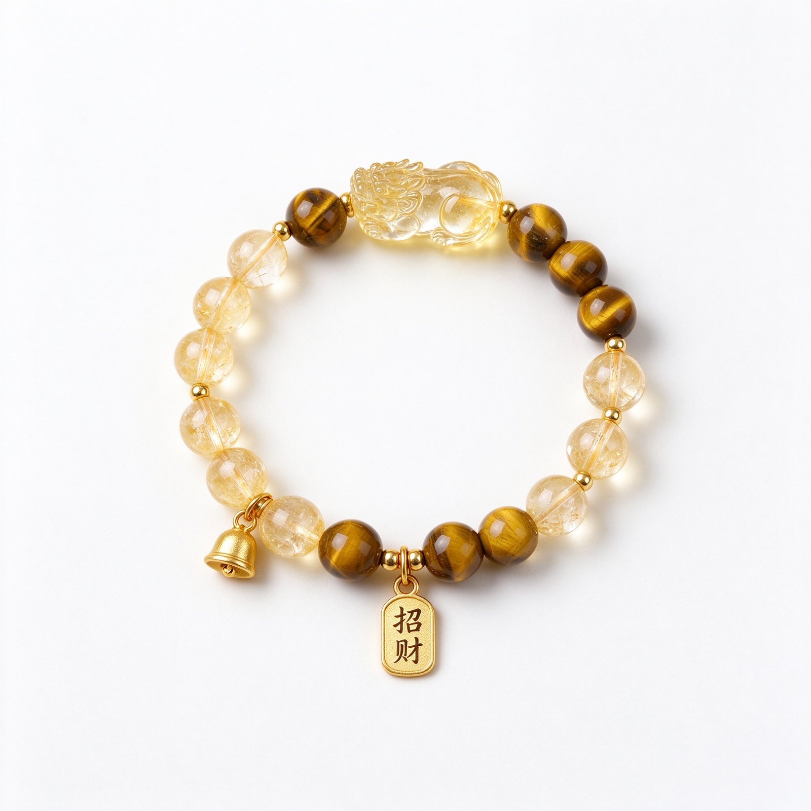 Citrine Feng Shui Wealth Bracelet - Pixiu Charm for Prosperity, Good Luck & Protection - Image 6