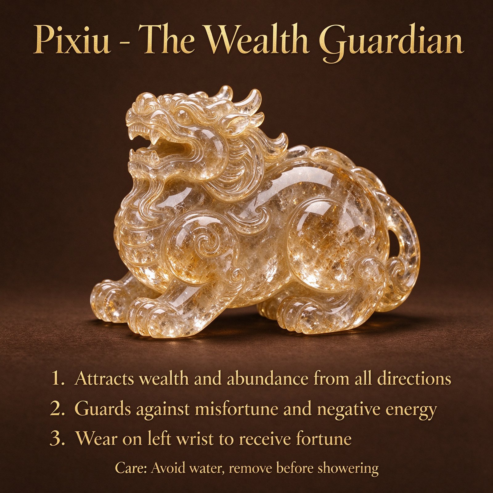 Pixiu Feng Shui Symbol Meaning - Wealth Guardian Bracelet Care Guide